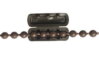 Łącznik łańcuszka rolet kulki 3,2mm ciemny brązowy