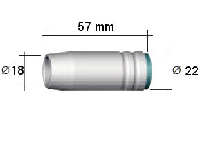 Dysza gazowa łuska TW25 dysze łuski MB25 MIG MAG