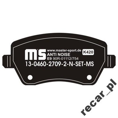 MSG AUTOMOTIVE LP1865 PADS MICTA - milautoparts-fr.ukrlive.com