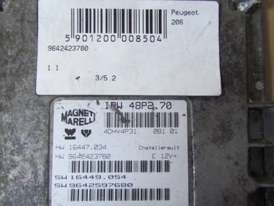Бортовой компьютер citroen peugeot 9642423780 iaw48p2.70 фото №1