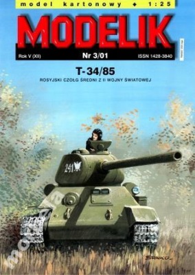 Modelik nr 3/01 Czołg Średni T-34/85 1:25
