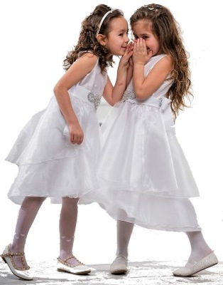 KIDS BY VOGA ITALIA Sukienka biała cyrkonie 98 104