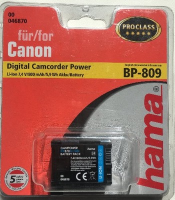 Akumulator Hama 7,4V/800mAh, Canon BP-809