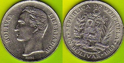Wenezuela - 1 Bolivar 1967 r.