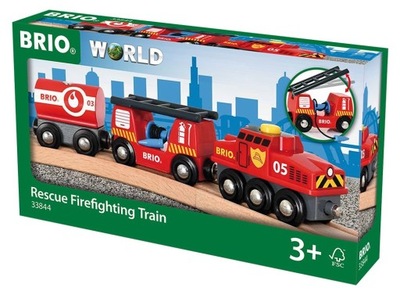 BRIO World. Pociąg straży pożarnej