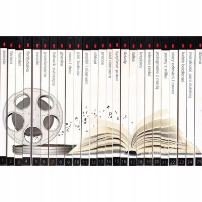 Kolekcja GAZETA WYBORCZA Omówienie lektury + DVD komplet 25 sztuk filmy