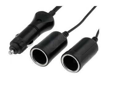 Przedłużacz роз'єм прикурювача 2 x 12v 2m. фото №1