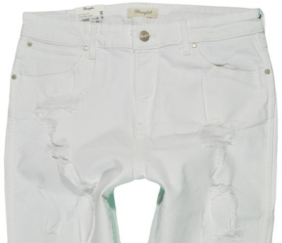 WRANGLER spodnie JEANS white BOYFRIEND W27 L32