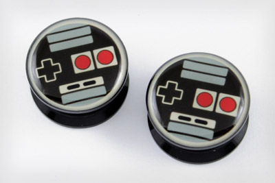 25mm PLUG NINTENDO PAD czarny tunel plugi tunele