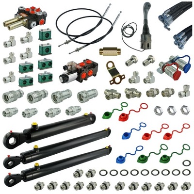 HYDRAULIKA ŁADOWACZ TUR C-330 ROZDZIELACZ 3 SEKCJA JOYSTICK LINKI SIŁOWNIKI