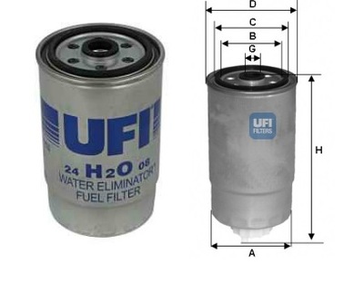 UFI 24.H2O.08 FILTRE CARBURANT - milautoparts.fr