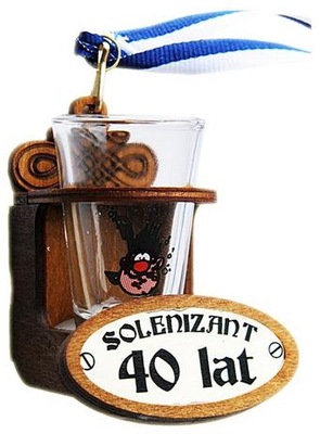 KIELISZEK SOLENIZANT 40 LAT PREZENT URODZINY