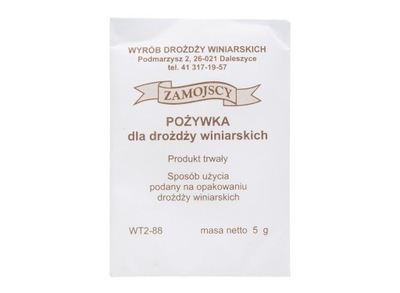 Pożywka dla drożdży winiarskich na wino Zamojscy