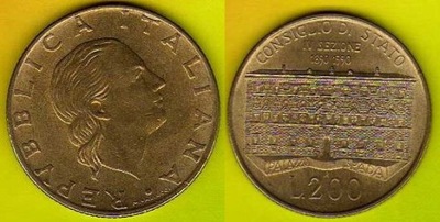 WŁOCHY 200 Lira 1990 r.