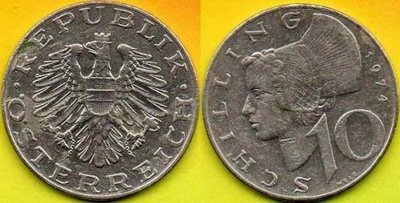 Austria 10 Schilling 1974 r.