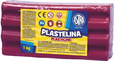 PLASTELINA 1 kg ASTRA DO PRZEDSZKOLA PURPUROWA