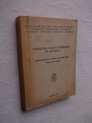 POKOLENIA I GRUPY LITERACKIE /KRYTYKA LITERATURA