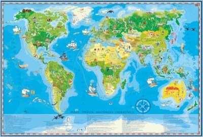 Świat Młodego Odkrywcy Mapa dla dzieci do wpinania
