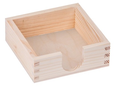 Drewniane pudełko na podkładki,wizytówki DECOUPAGE