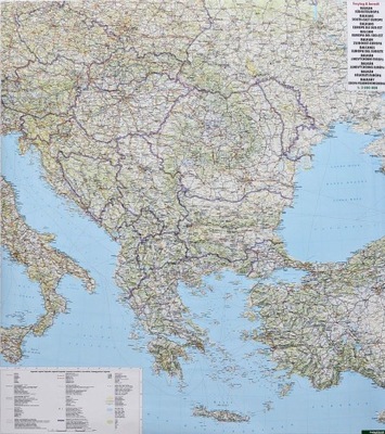 BAŁKANY / EUROPA POŁUDNIOWO WSCHODNIA MAPA ŚCIENNA