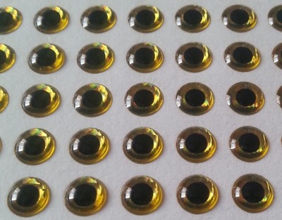 OCZY 3D 8 mm ZŁOTE 100 sztuk