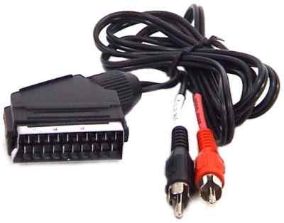Kabel wtyk EURO SCART 2x RCA cinch audio 1,2m(2068