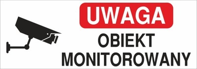 AUTOCOLLANT ATTENTION OBIEKT MONITOROWANY O13 5X15 CM - milautoparts-fr.ukrlive.com