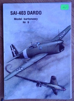 Model Card nr 9 Samolot myśliwski SAI-403 DARDO