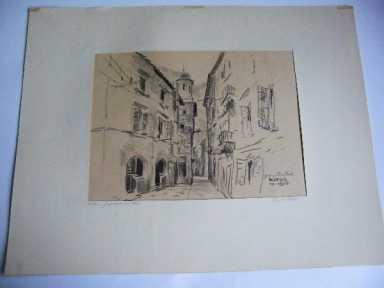 RYSUNEK KOTOR CZARNOGÓRA 1965 ROK