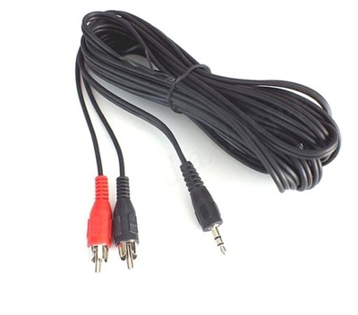 kabel połączeniowy jack 3,5 / 2 RCA chinch - 10 m