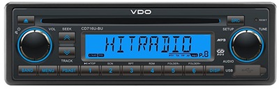 VDO CD716U-BU radio samochodowe CD MP3 USB 4x41W