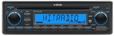 VDO CD716U-BU radio samochodowe CD MP3 USB 4x41W Klasyczny Desing