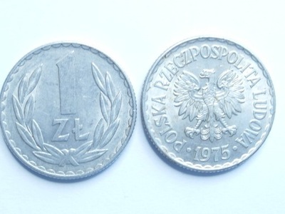 Moneta 1 zł złoty 1975 r bzm ładne