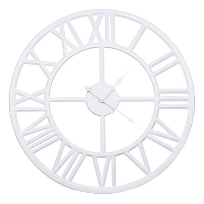 Zegar loft biały metalowy glamour retro desig XXXL