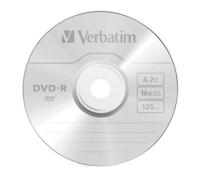 Płyta VERBATIM DVD-R 4,7GB 16x 10 sztuk koperty