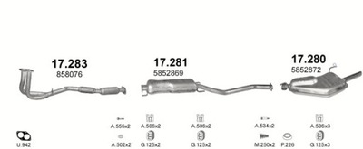 POT D'ÉCHAPEMENT OPEL CENTRAL VECTRA B 1,8-2,6 95 - milautoparts-fr.ukrlive.com