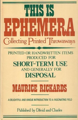 Ephemera Collecting Printed kolekcjonerstwo druki
