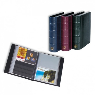 KLASYCZNY ALBUM FDC LEUCHTTURM NA POCZTÓWKI 200 SZTUK POCZTÓWEK - CZERWONY