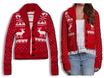 ABERCROMBIE Hollister Sweter Sherpa ciepły roz. M