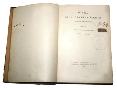 UTWORY FRANCUSKIE Cz. I Z. Krasiński 1912
