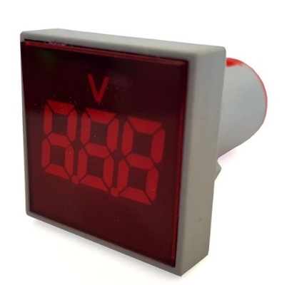 Woltomierz LED 32x32 20-500V AC Czerwony (4628)