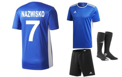 Adidas komplet strój piłkarski z NADRUKIEM 164 cm