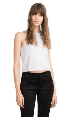 ZARA W&B TOP BLUZKA DZIANINOWY M