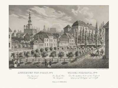POZNAŃ Plac Wielkopolski litografia 1833 r.