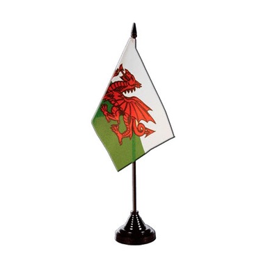 Flaga na biurko Walia 10x15 cm Stojak 30 cm Flagi Walii