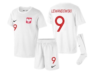 STRÓJ PIŁKARSKI NIKE POLSKA LEWANDOWSKI 122-128