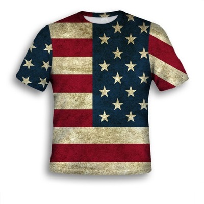 KOSZULKA 3D FULLPRINT T-shirt USA M FOTOKOSZULKA