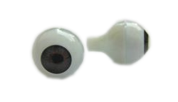1 para akrylowe oczy dla lalek 14mm brązowe