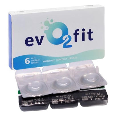 Soczewki Miesięczne EVO2FIT MONTHLY CONTACT LENSES 6 szt moc +1,75