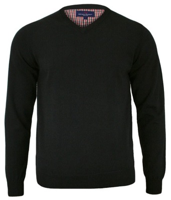 Męski sweter Adriano Guinari czarny -roz: XL